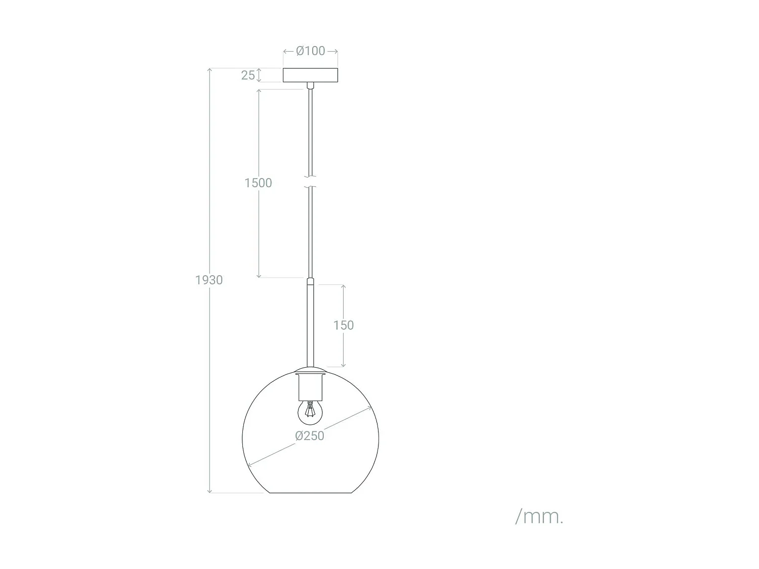Suspension Crystal Ona Transparent