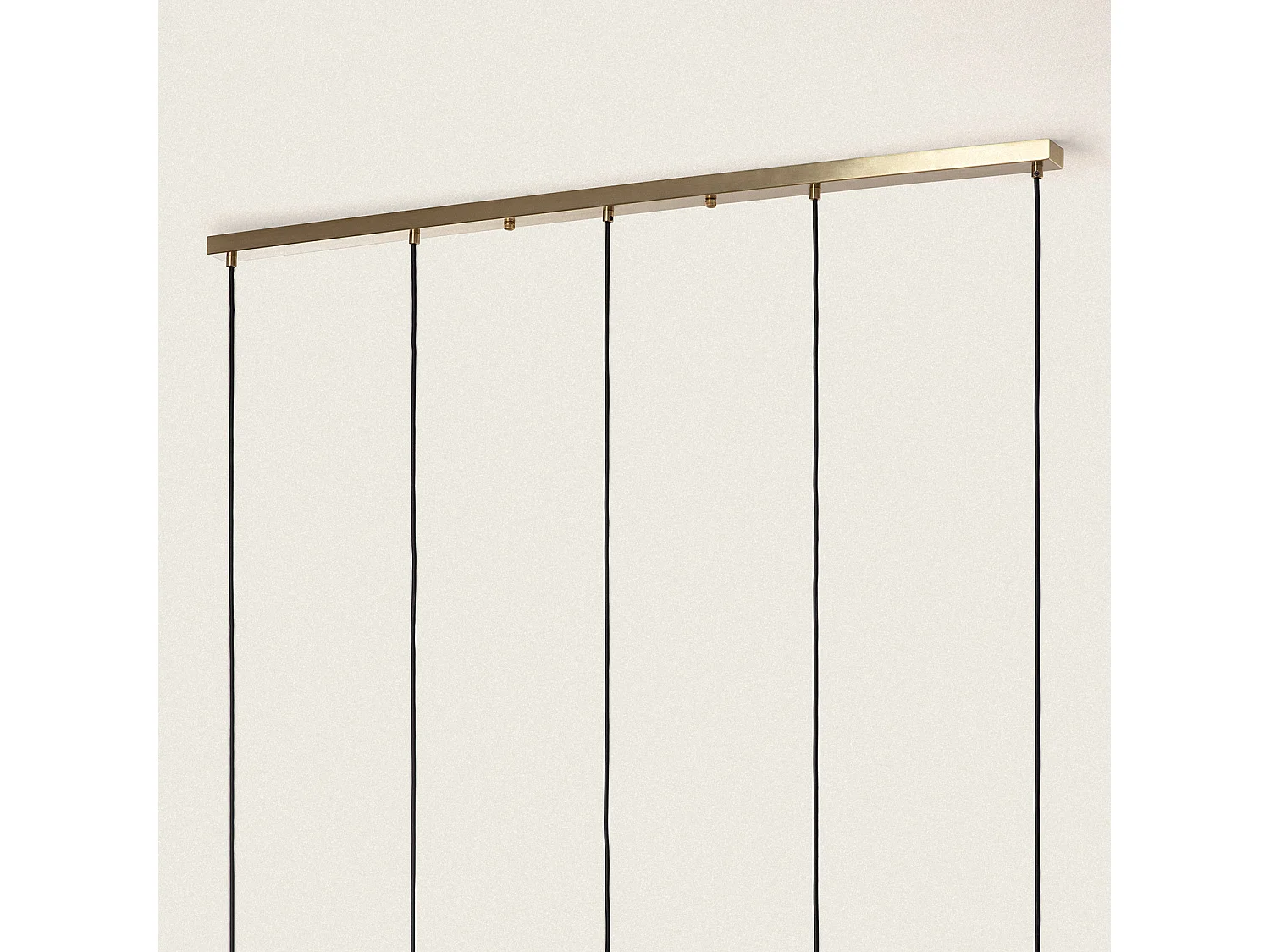 Lámpara Colgante Metal y Cristal Moonlight Brass 5 Focos Dorado