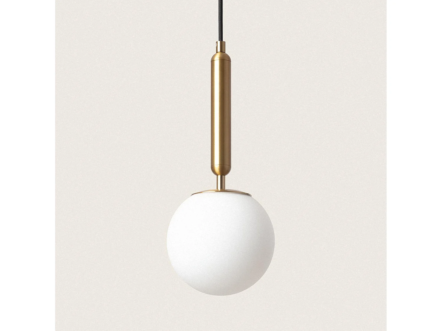 Lampada a Sospensione Metallo e Vetro Oto Oro