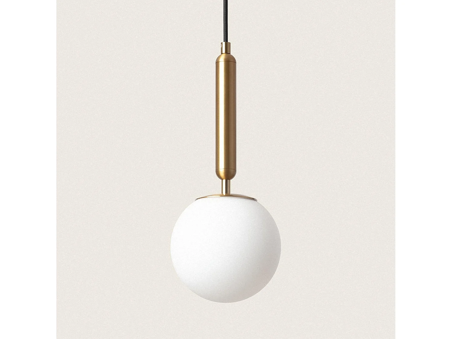 Suspension Métal et Verre Oto Doré