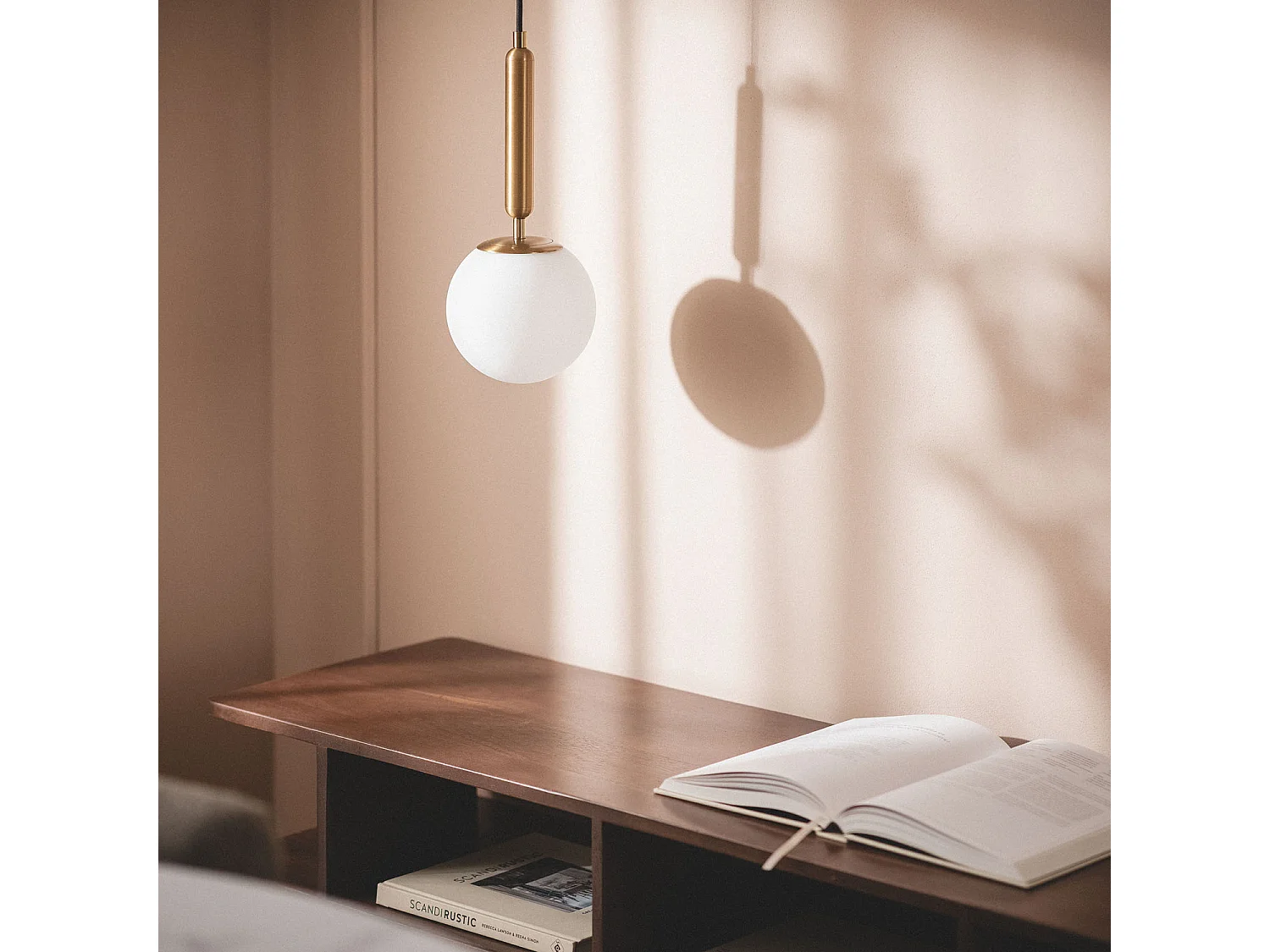 Suspension Métal et Verre Oto Doré