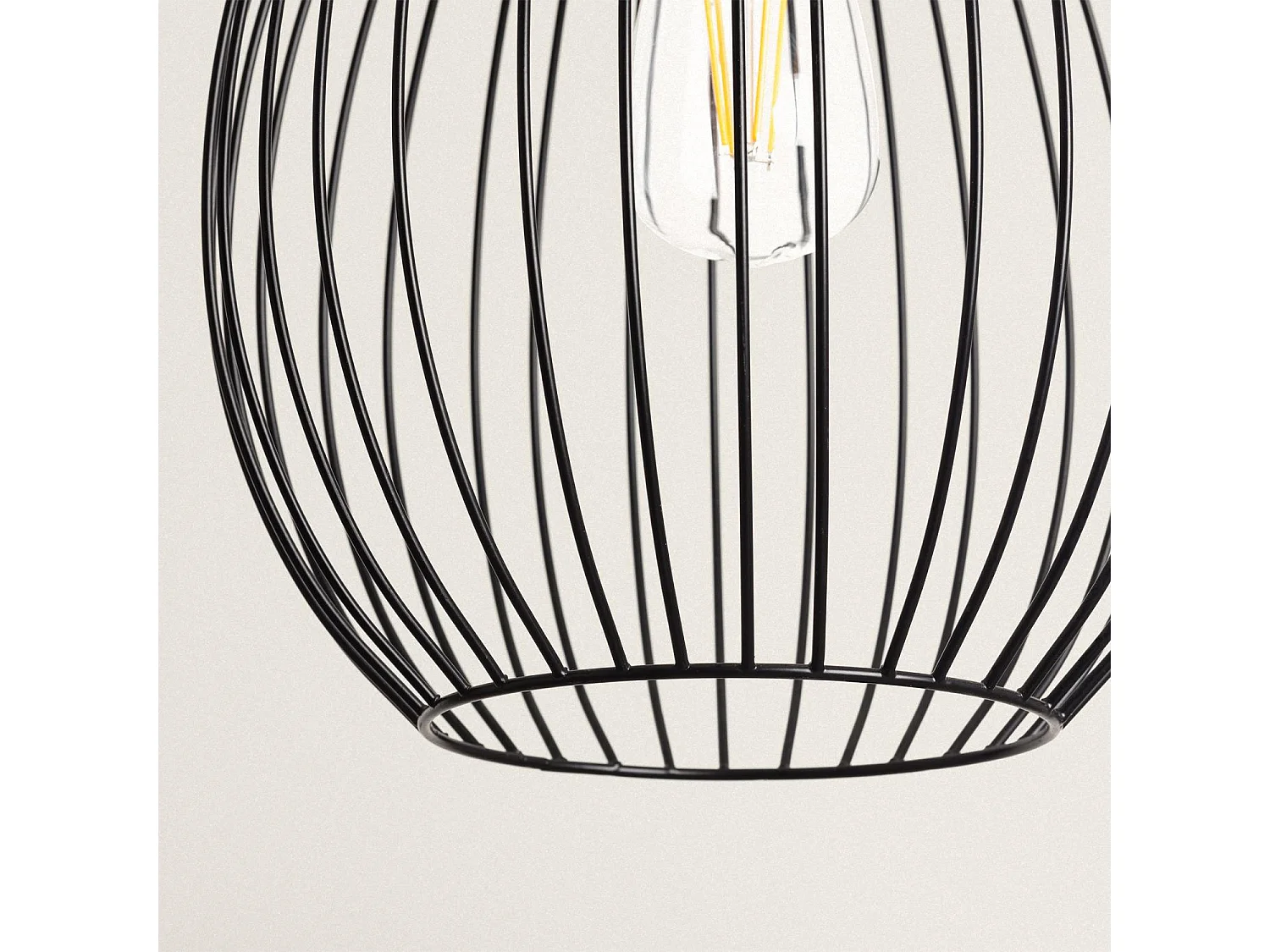 Suspension Métal Penny Noir