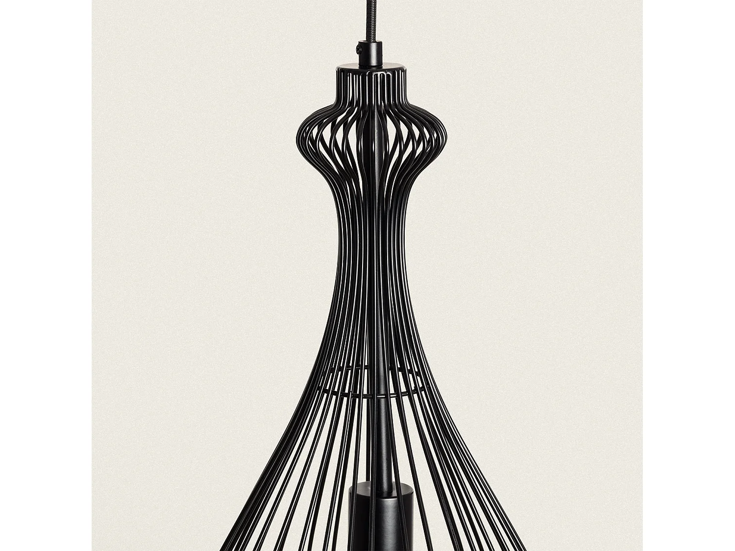 Suspension Métal Penny Noir