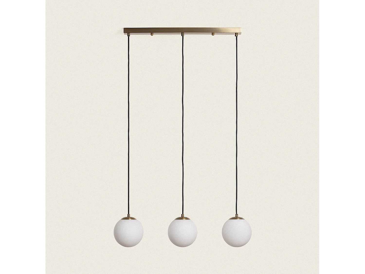 Lámpara Colgante Metal y Cristal Moonlight Brass 3 Focos Dorado