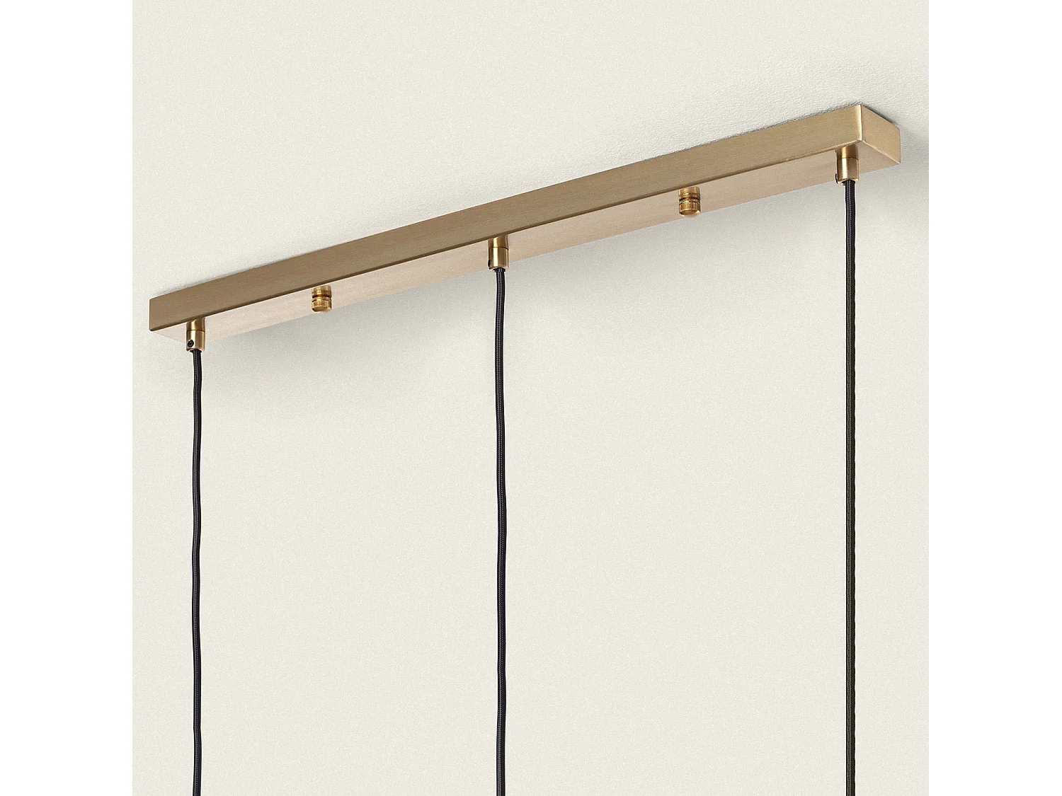 Lámpara Colgante Metal y Cristal Moonlight Brass 3 Focos Dorado