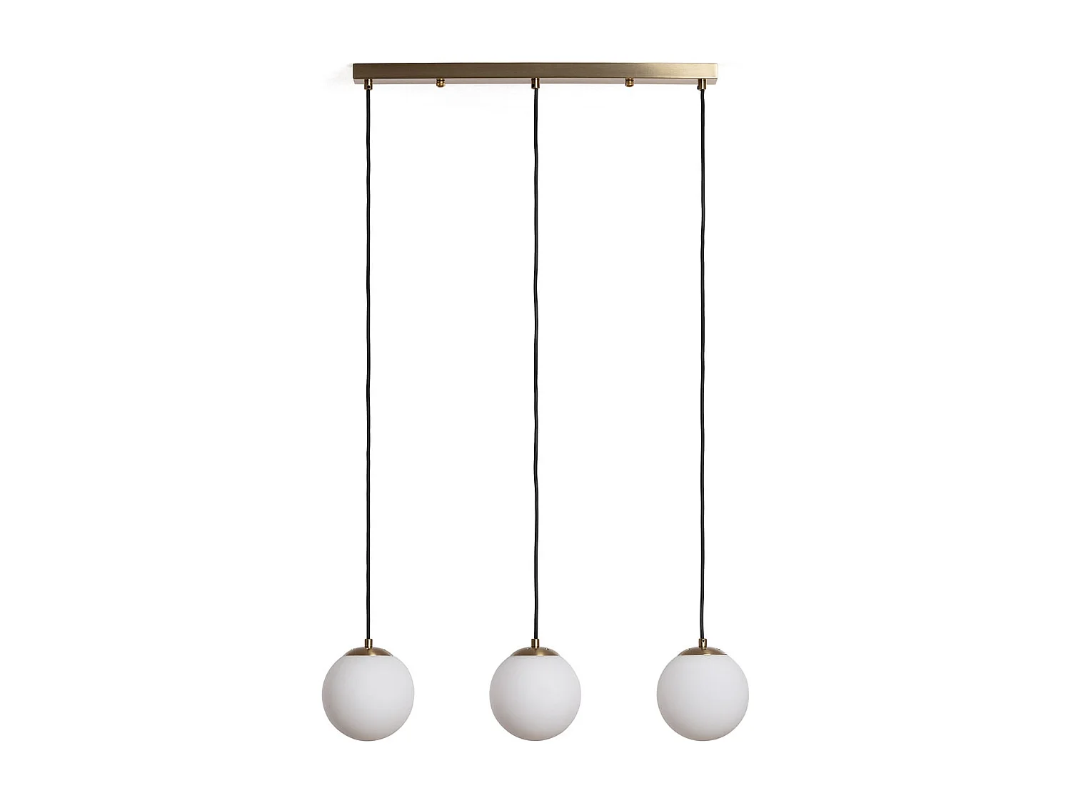 Lámpara Colgante Metal y Cristal Moonlight Brass 3 Focos Dorado
