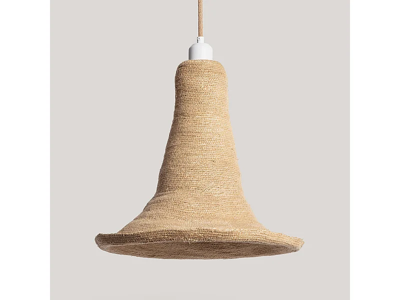 Lampada Sospensiome Fibre Naturali Kavita Tessuto Naturale