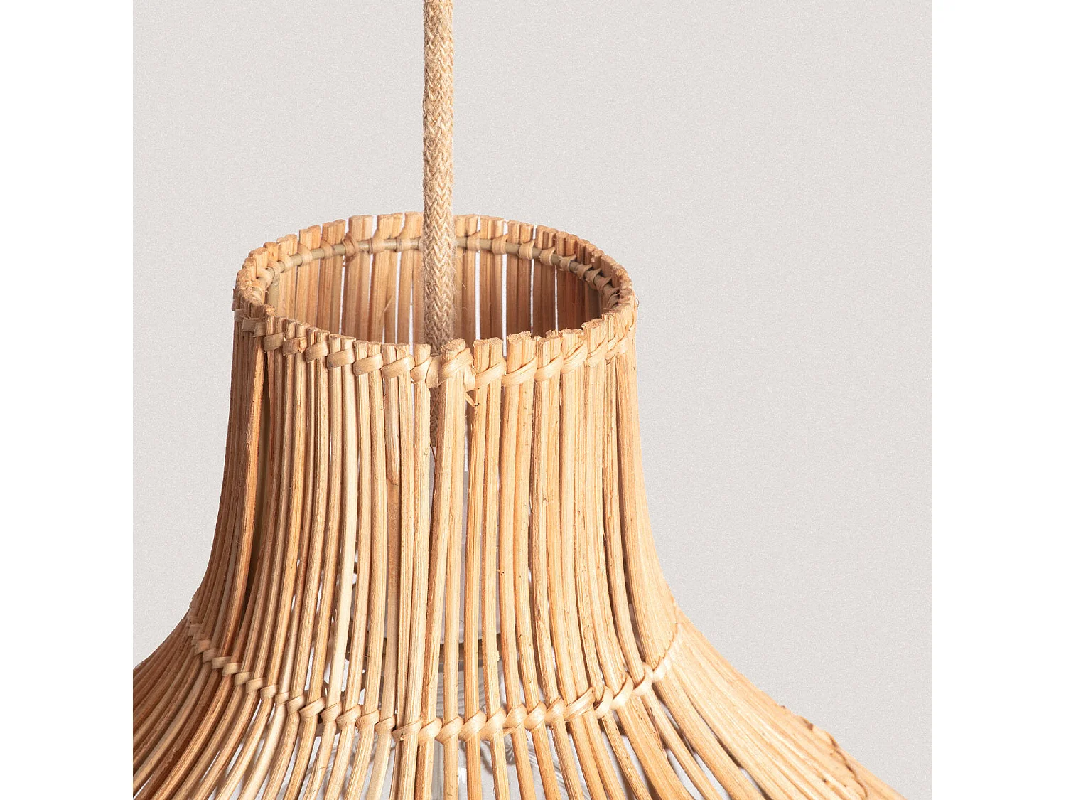Suspension Rotin Kaikura-M ILUZZIA Textile Naturel
