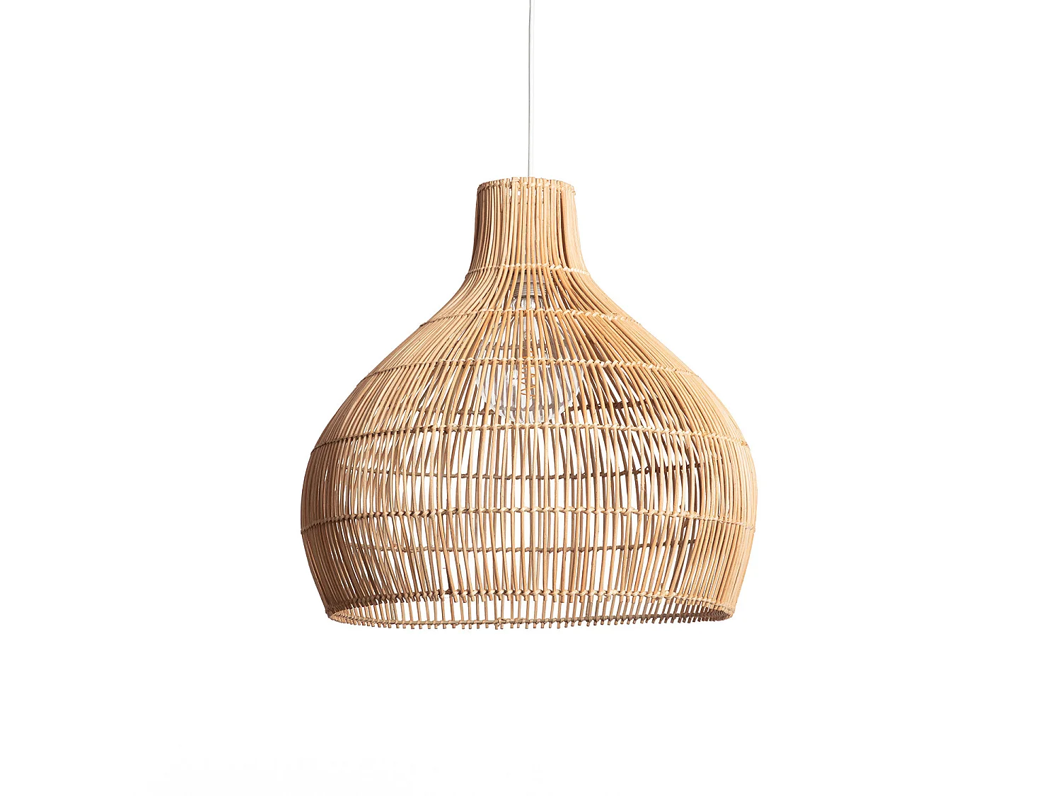 Lampada a Sospensione Rattan Kaikura-M ILUZZIA Tessuto Naturale