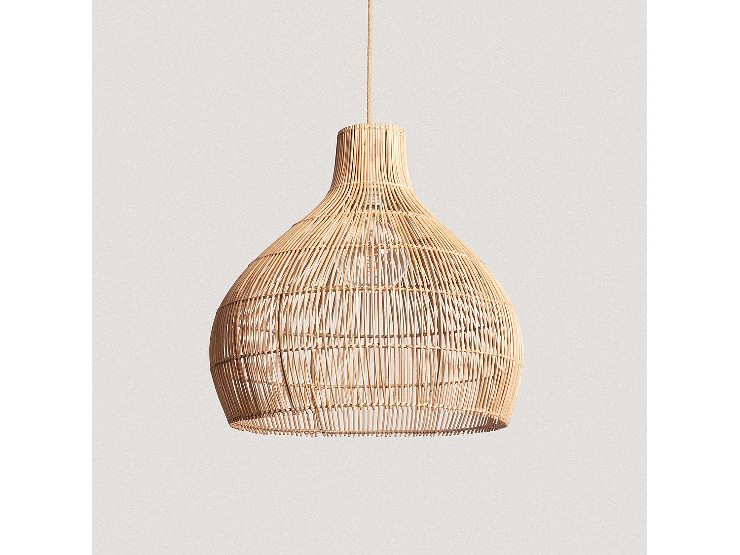 Lampada a Sospensione Rattan Kaikura-M ILUZZIA Tessuto Naturale