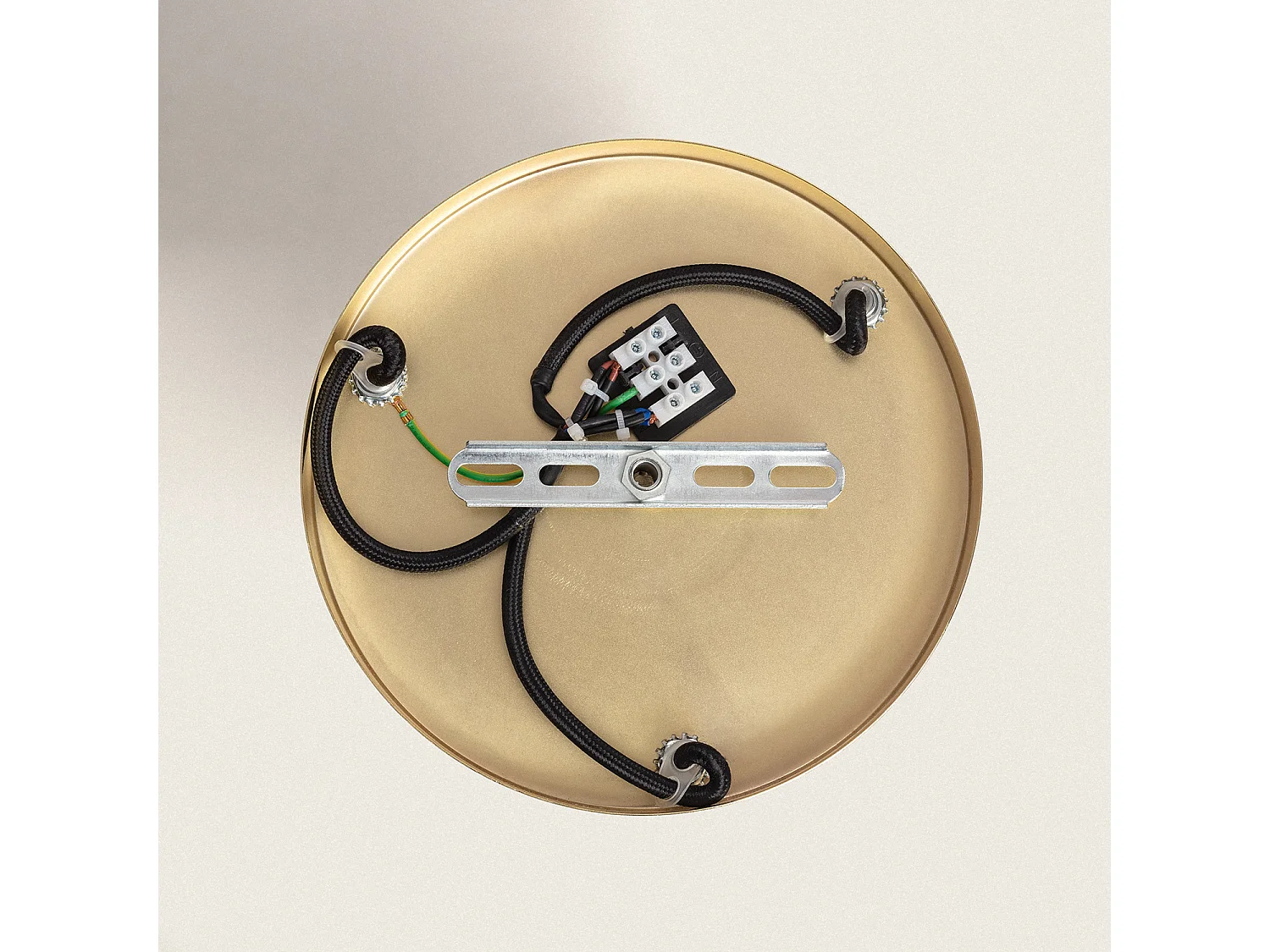 Lampada a Sospensione Metallo e Vetro Tri Baudelaire Verde