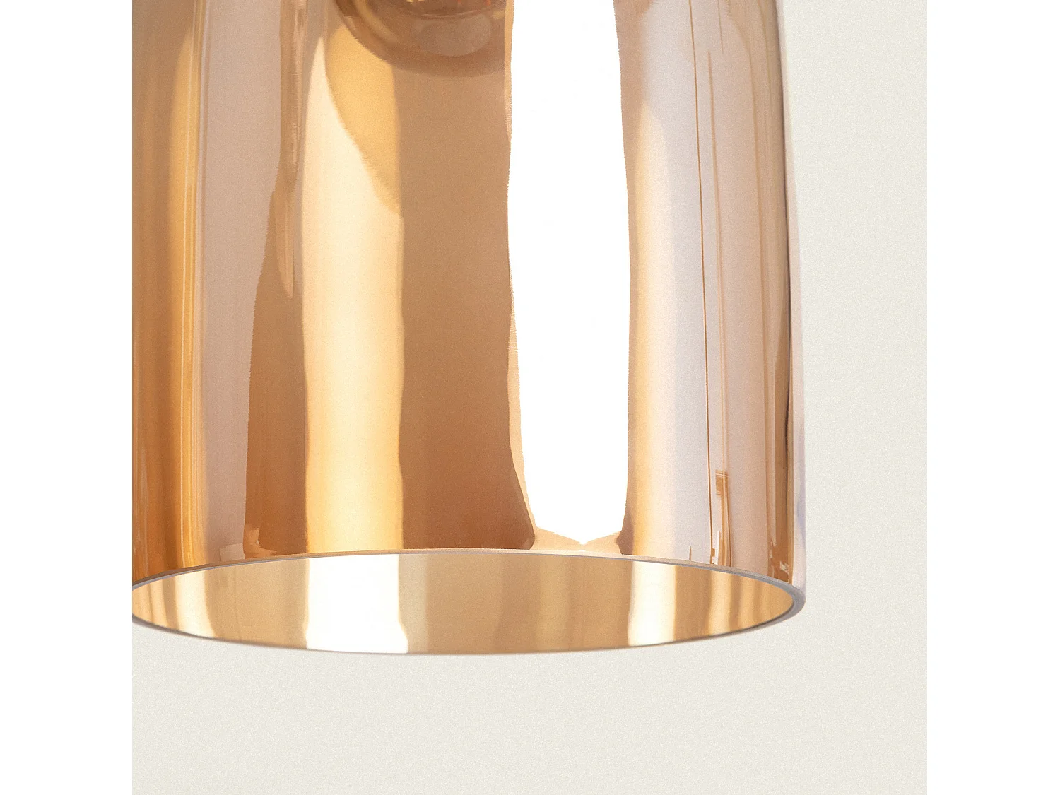 Lámpara Colgante Cristal Tulio Ámbar