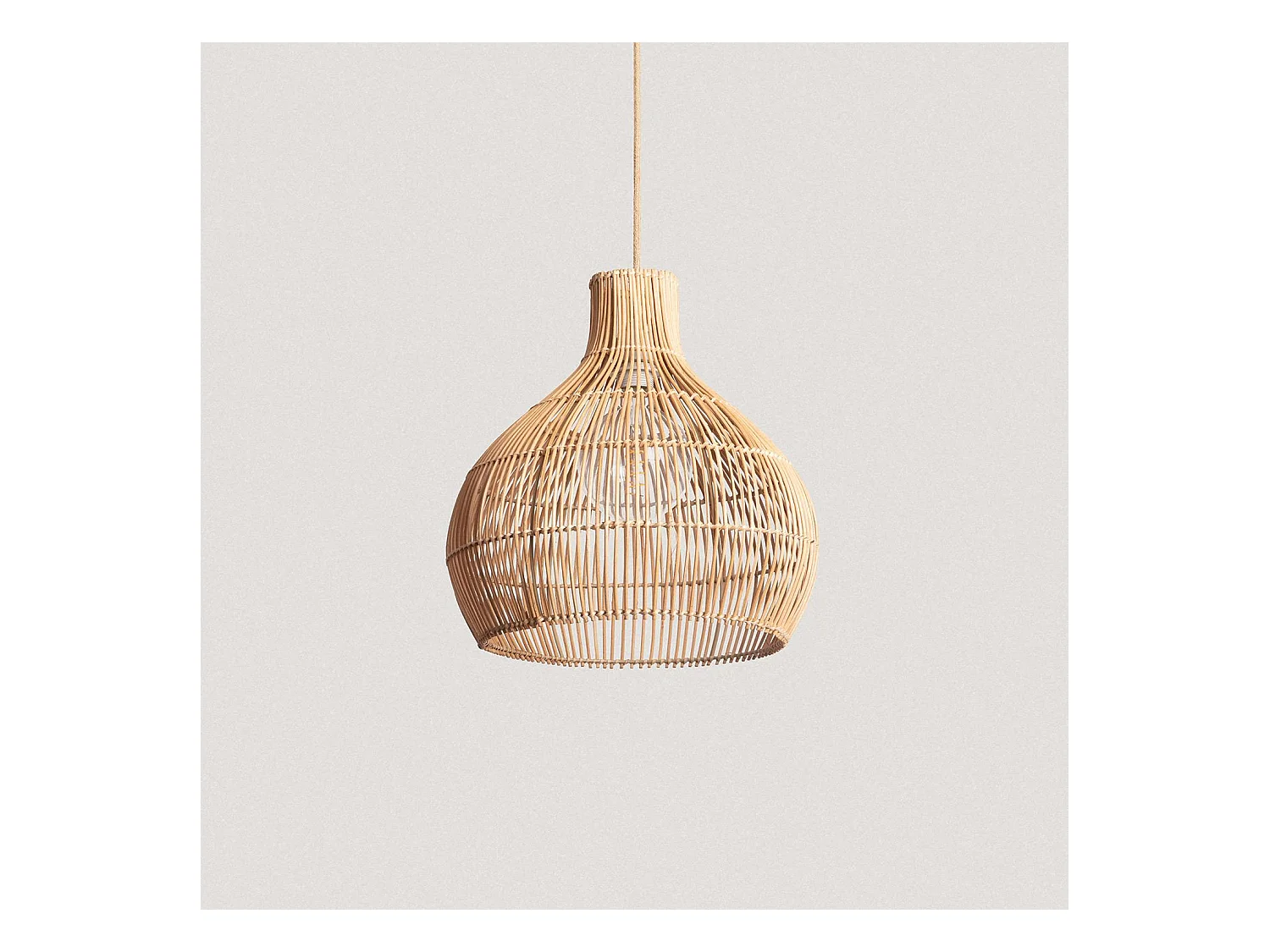 Suspension Rotin Kaikura-S ILUZZIA Textile Naturel