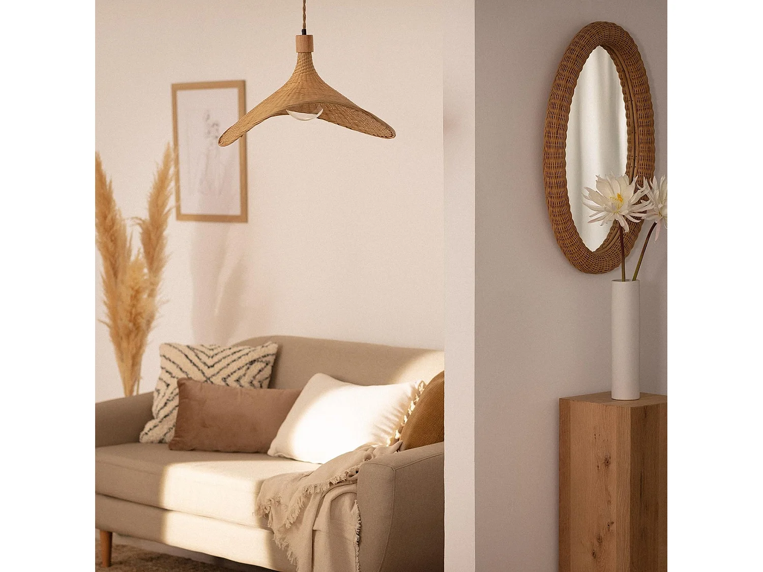 Suspension Bambou Kathu Sienet Naturel