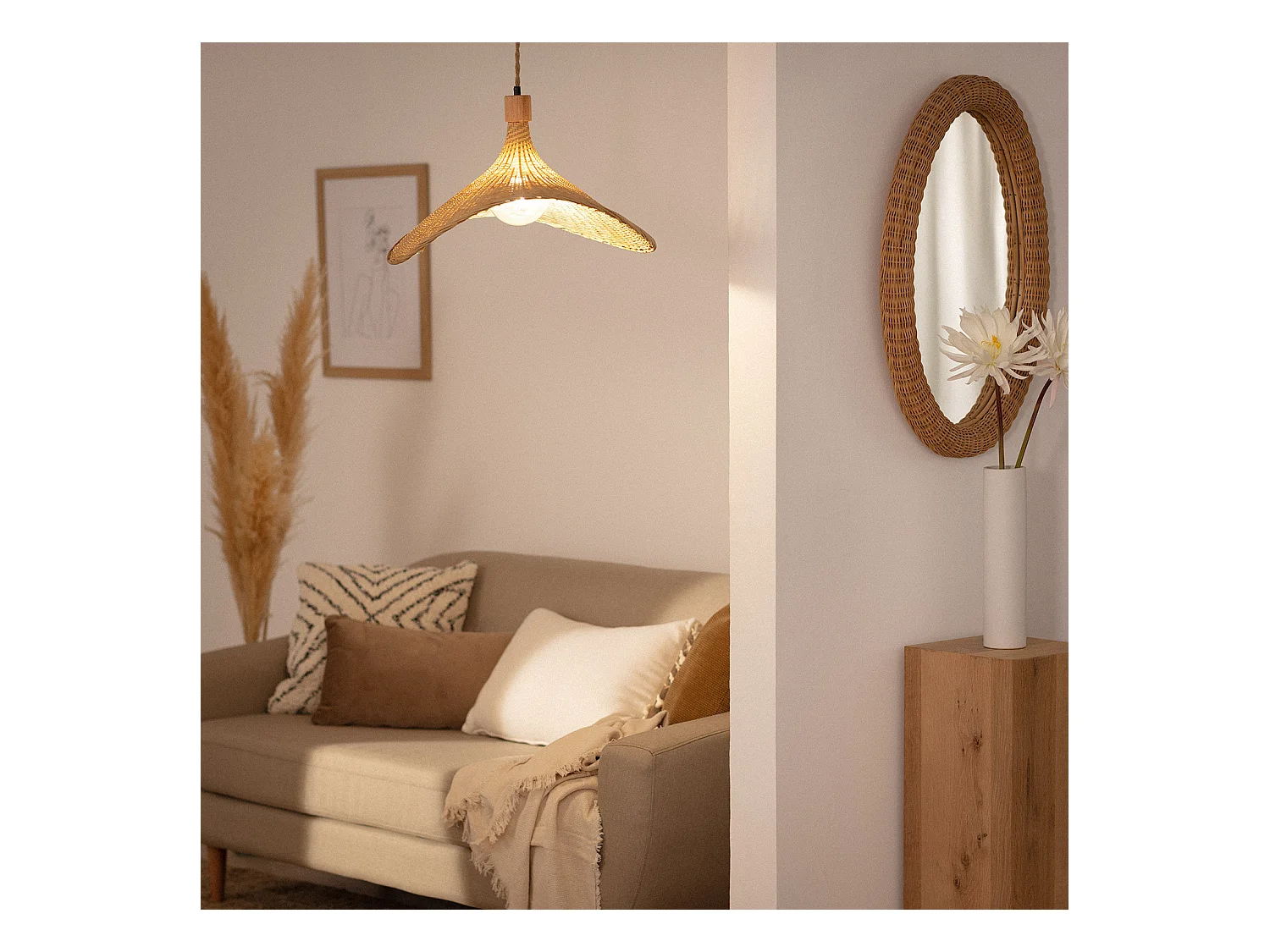 Suspension Bambou Kathu Sienet Naturel