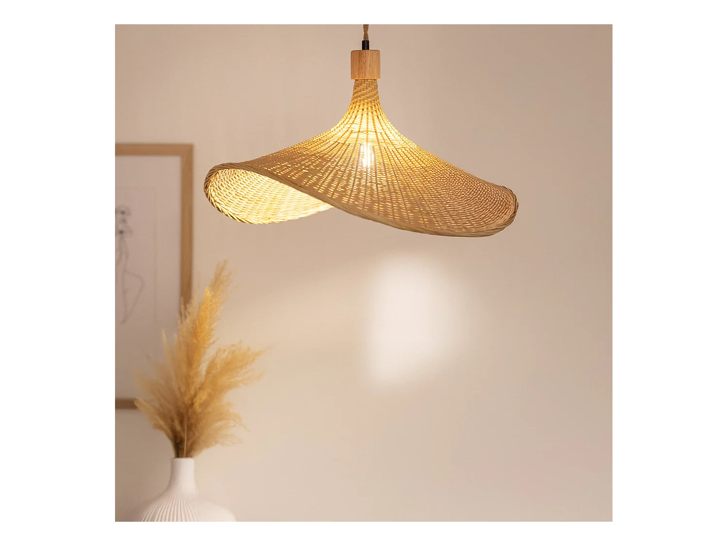 Suspension Bambou Kathu Sienet Naturel