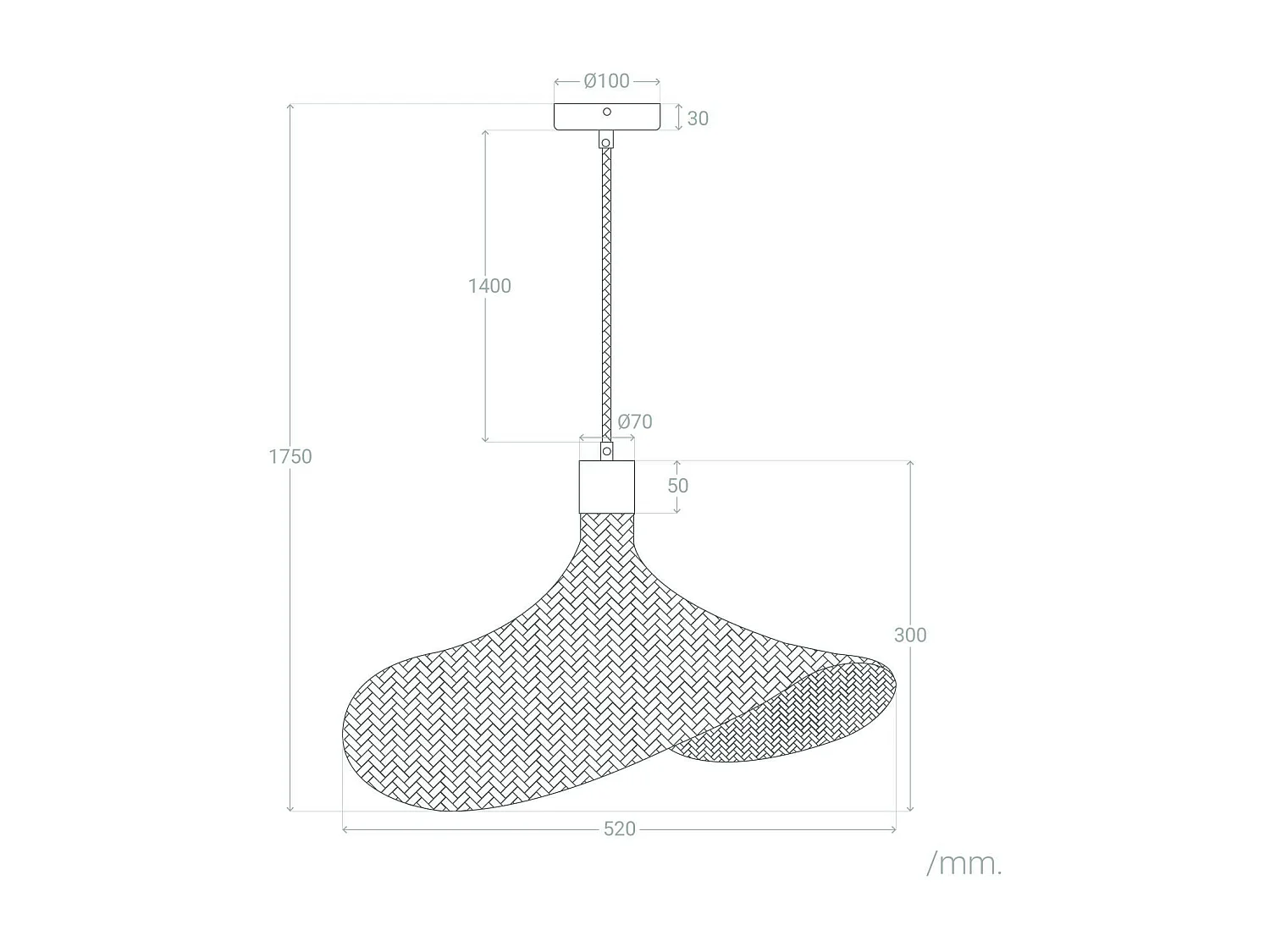 Suspension Bambou Kathu Sienet Naturel