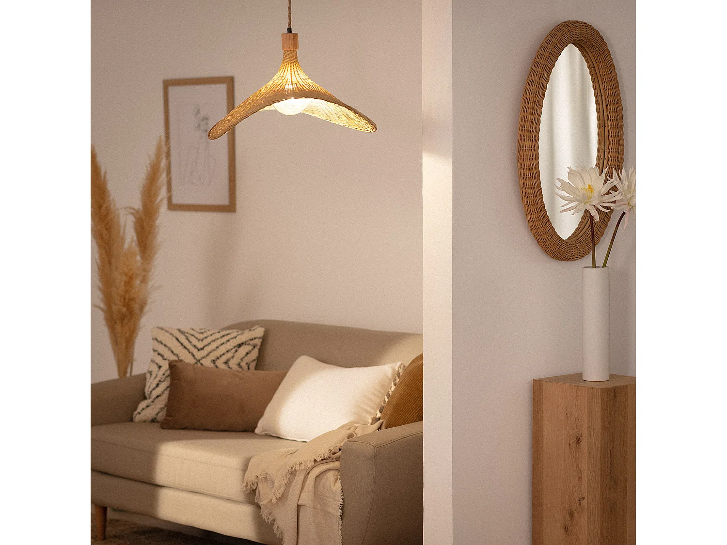 Suspension Bambou Kathu Sienet Naturel