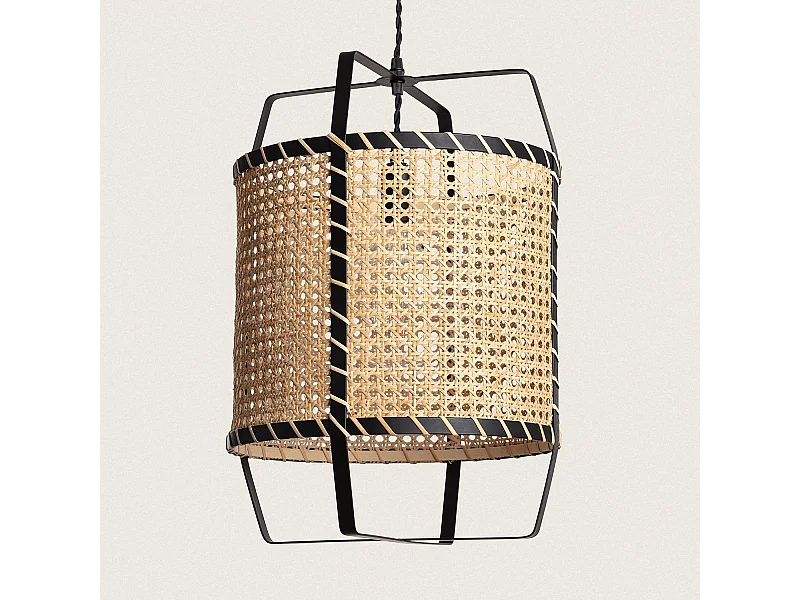 Lampada a Sospensione in Rattan Baco Naturale
