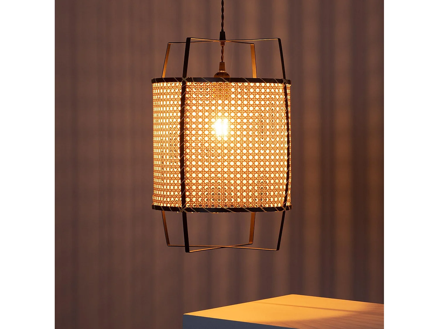 Lámpara Colgante Ratán Baco Naturel