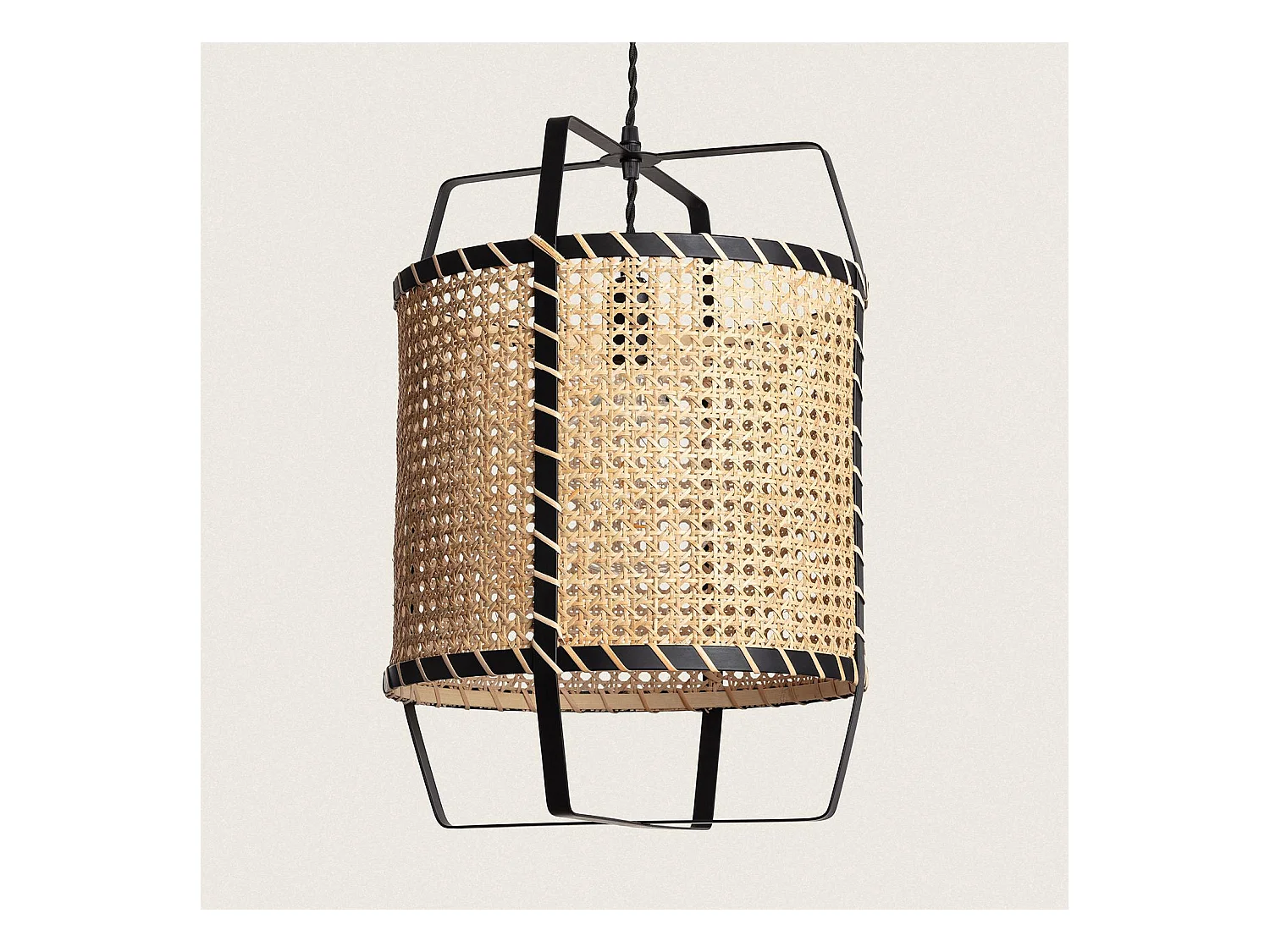 Lampada a Sospensione in Rattan Baco Naturale