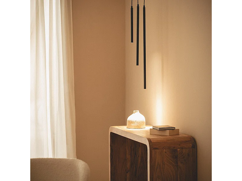 Lampada a Sospensione LED 3W Alluminio Evory M Nero