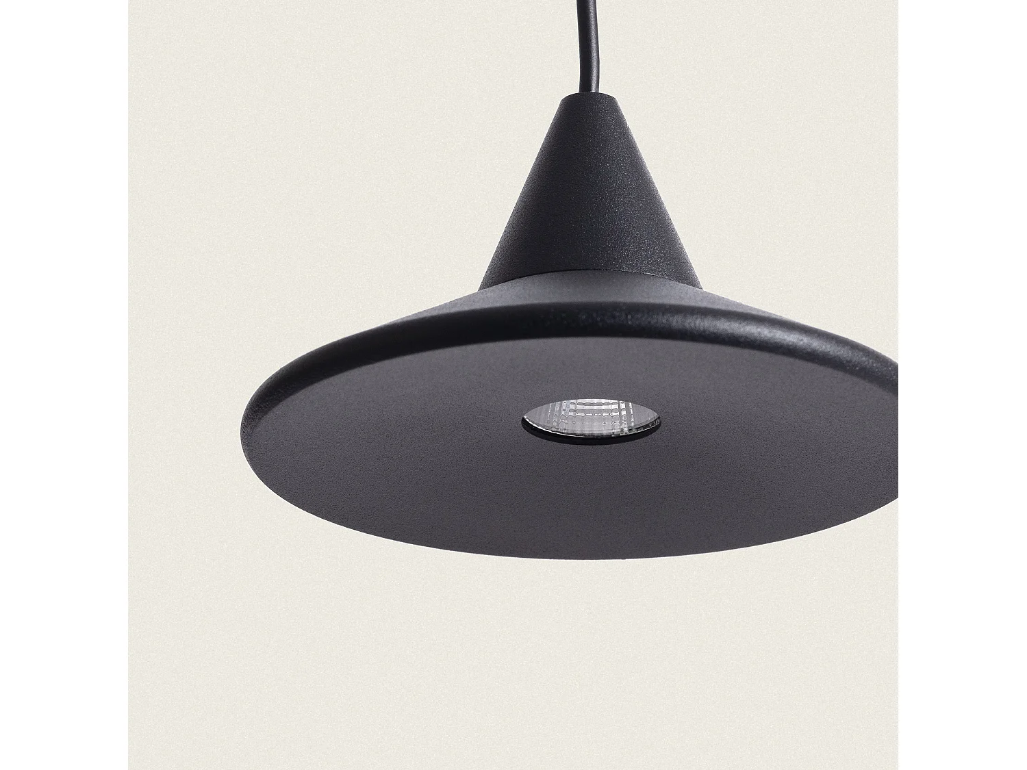 Lampada a Sospensione LED 6W Alluminio Edsel Nero