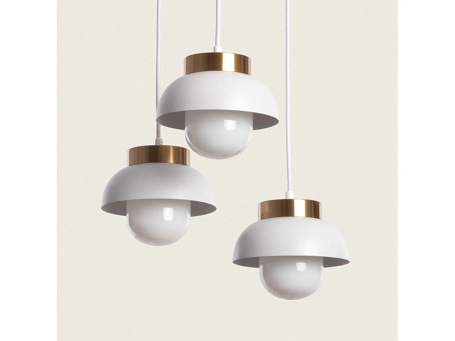 Lámpara Colgante Metal Tri Geri Blanco