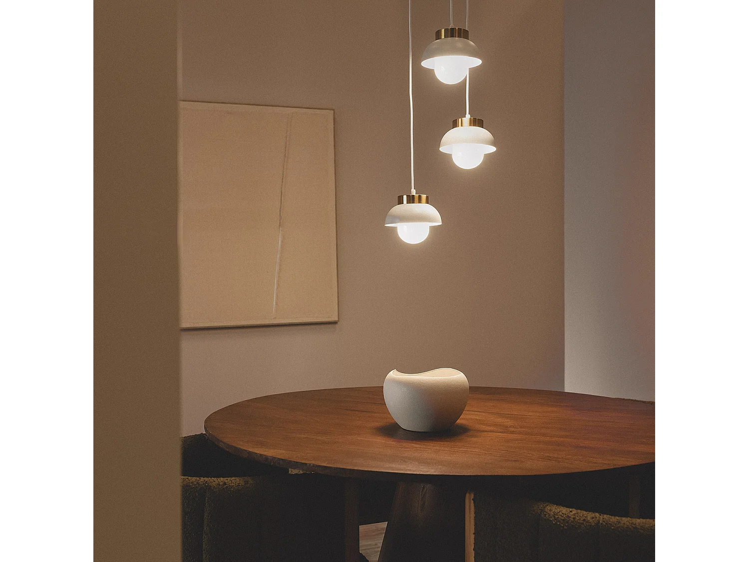 Suspension Métal Tri Geri Blanc