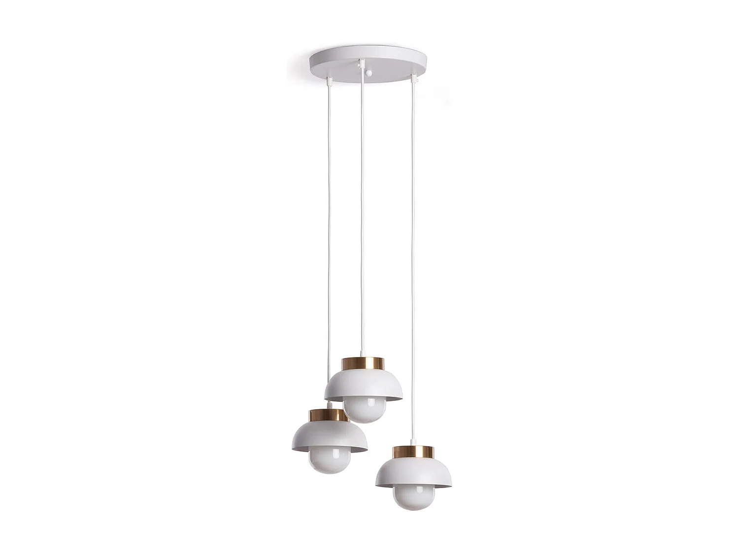 Suspension Métal Tri Geri Blanc