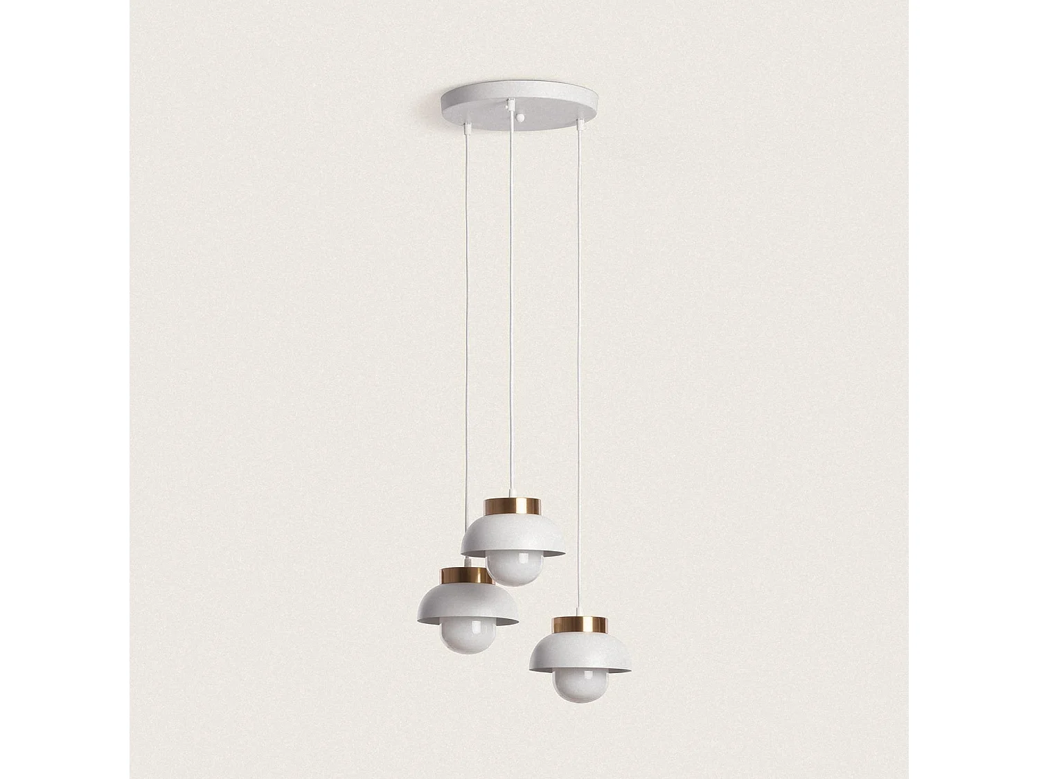Suspension Métal Tri Geri Blanc