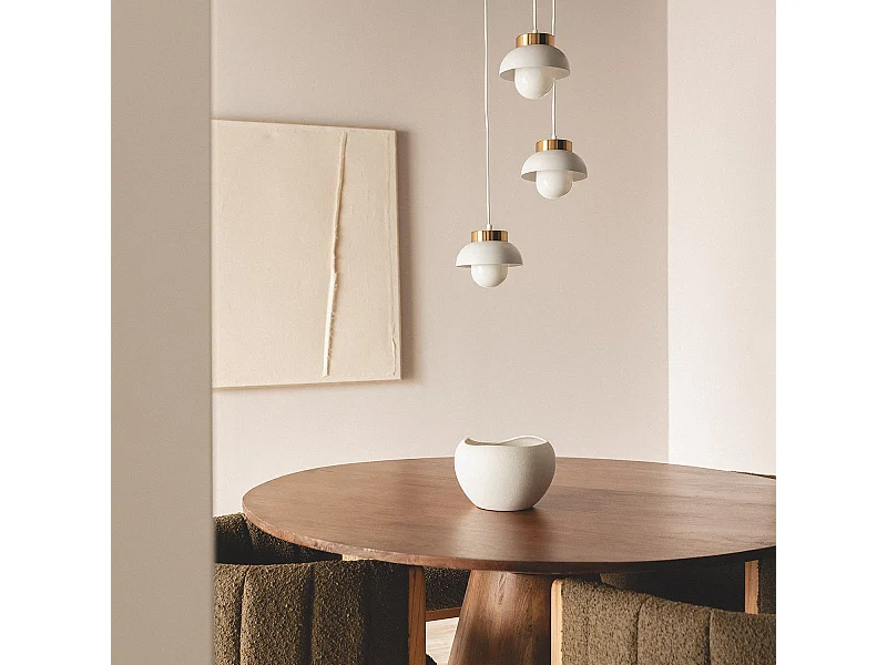 Suspension Métal Tri Geri Blanc