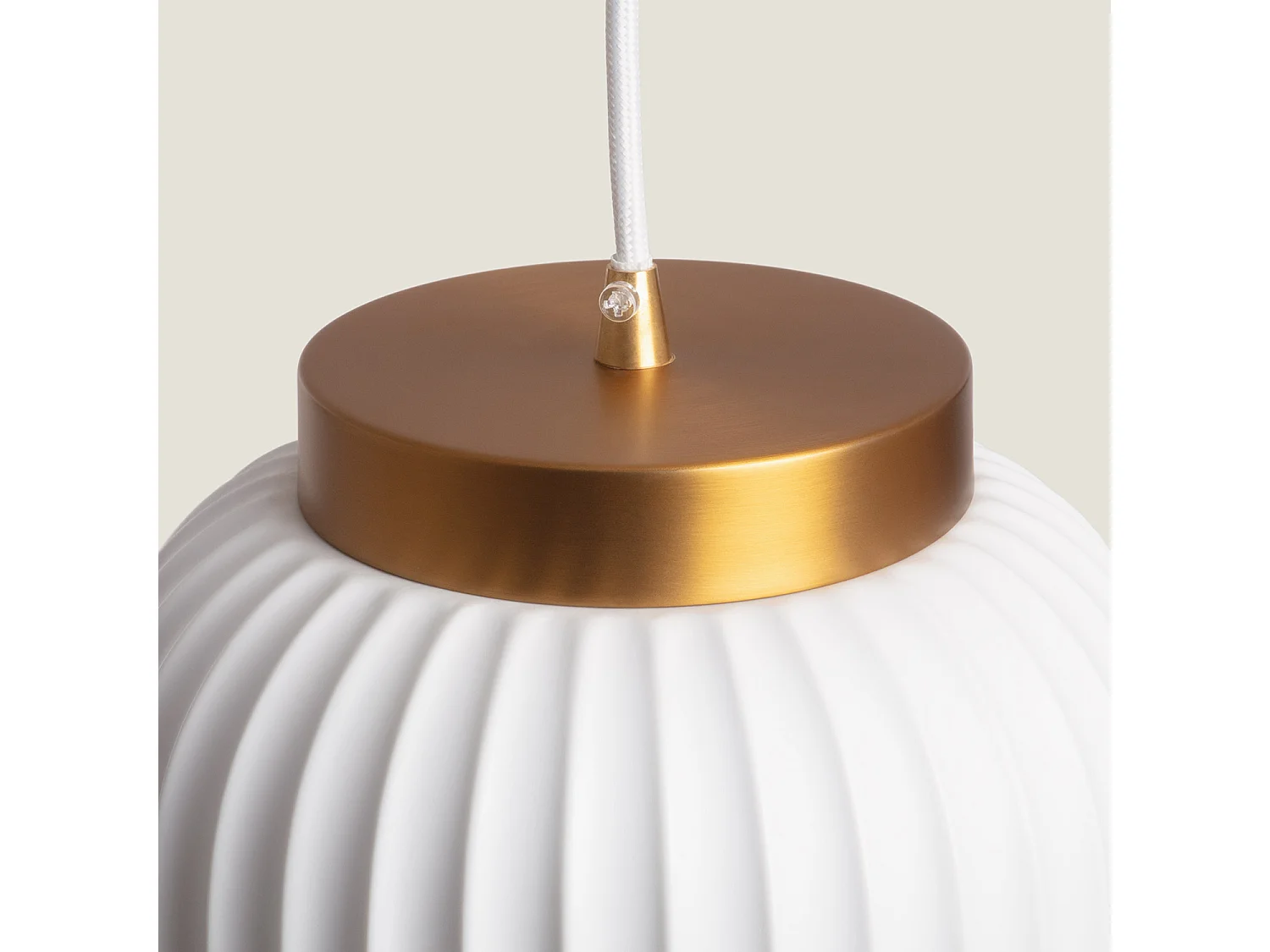 Lámpara Colgante de Porcelana Irazu Jeko Blanco