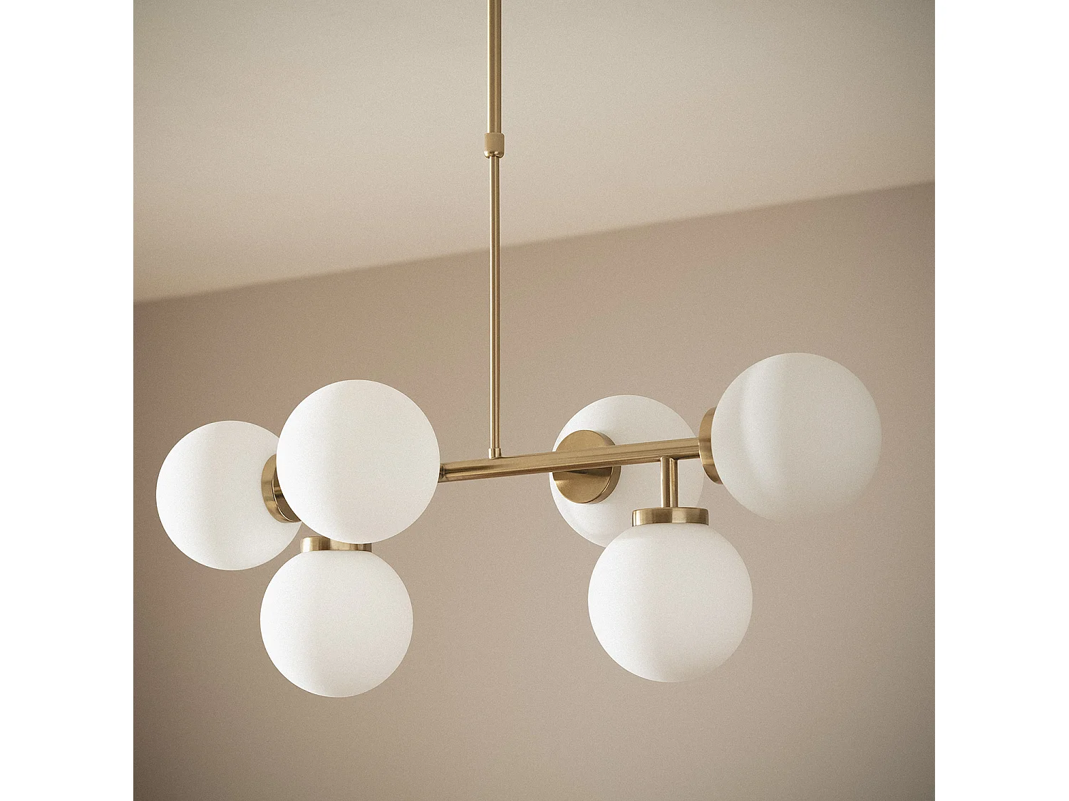 Suspension Métal et Verre Lautrec Doré