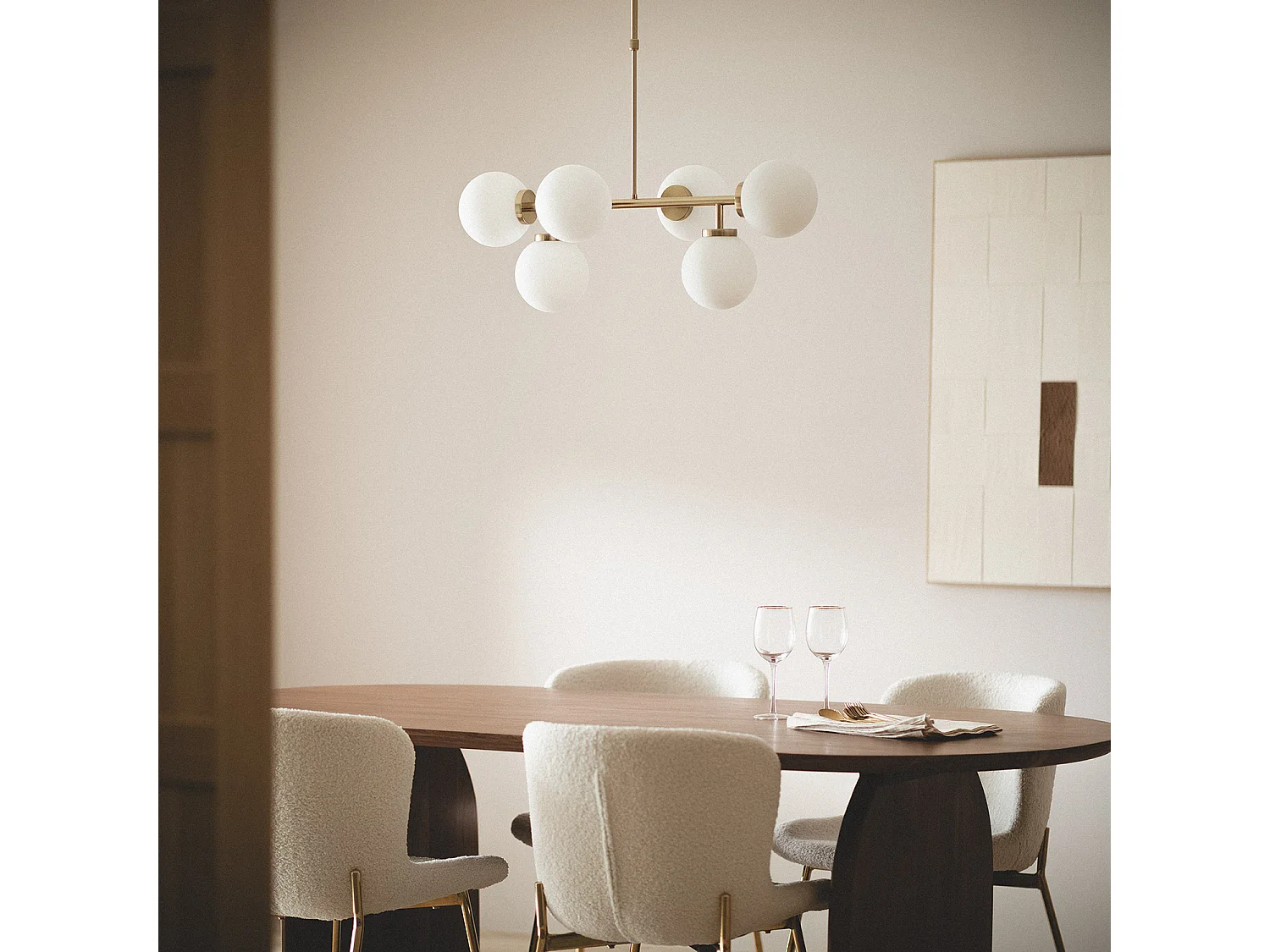 Suspension Métal et Verre Lautrec Doré