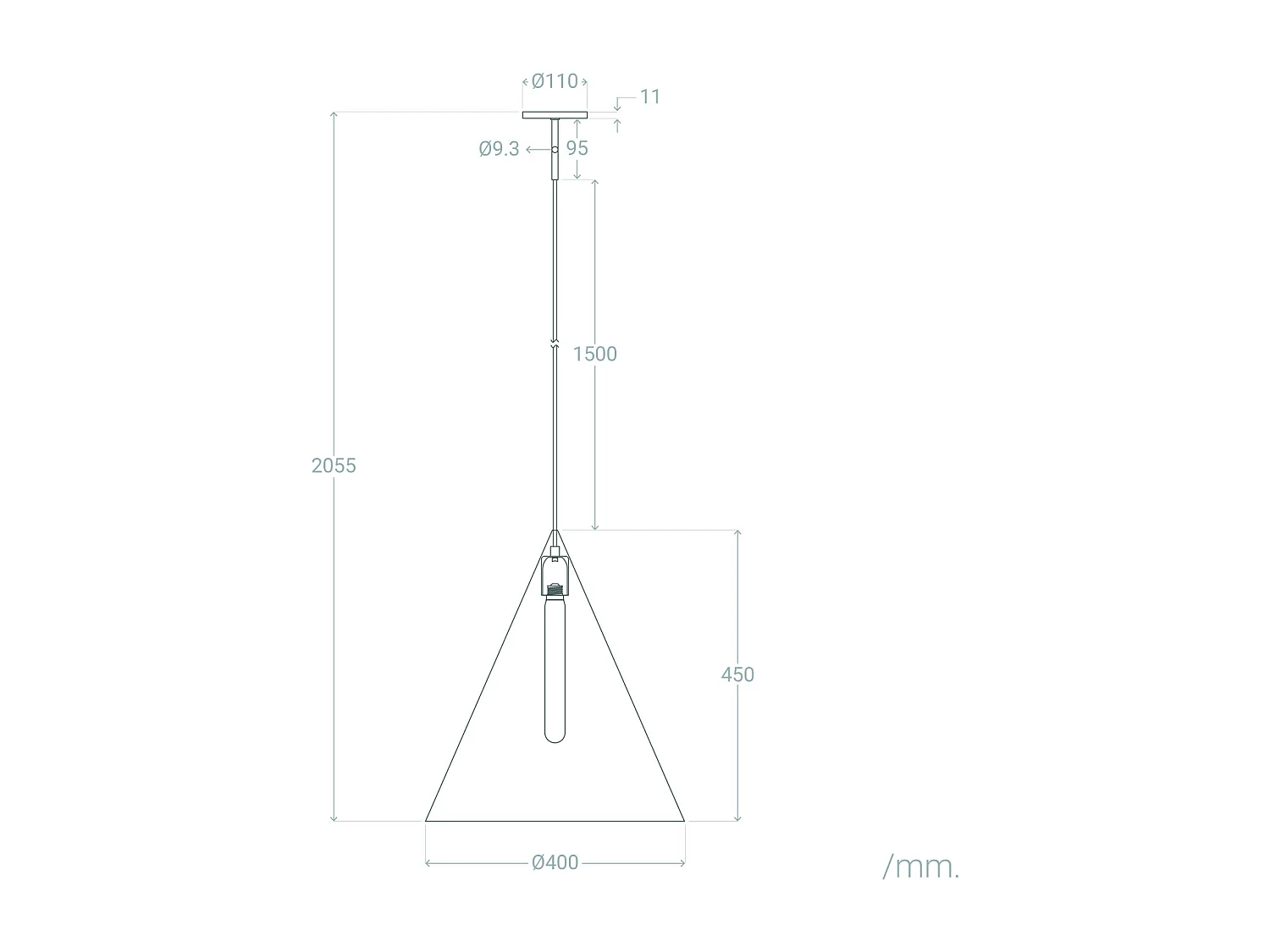 Lampada a Sospensione Alluminio Odyssey Nero