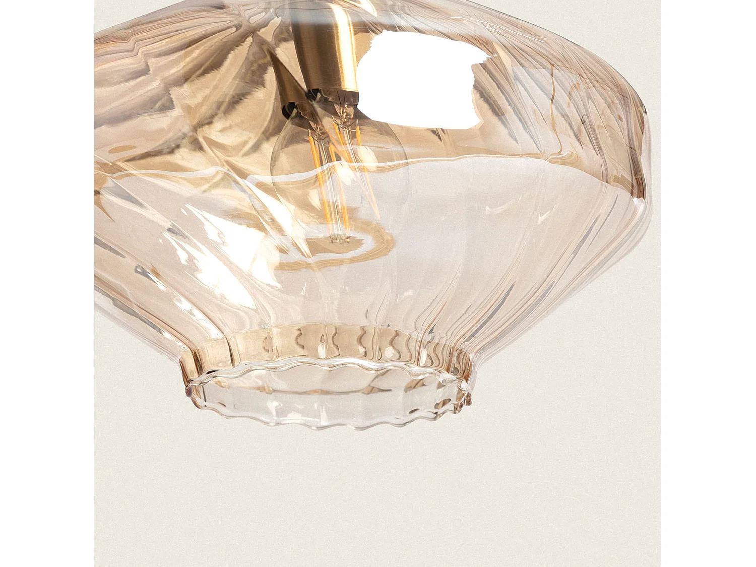 Suspension Verre Blas Ambre