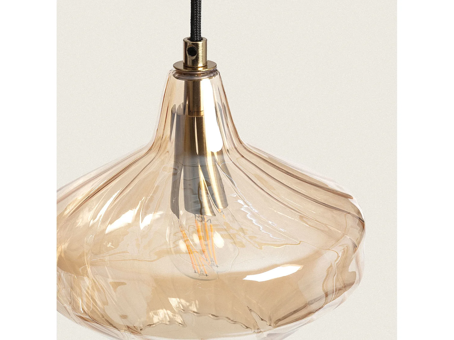 Suspension Verre Blas Ambre