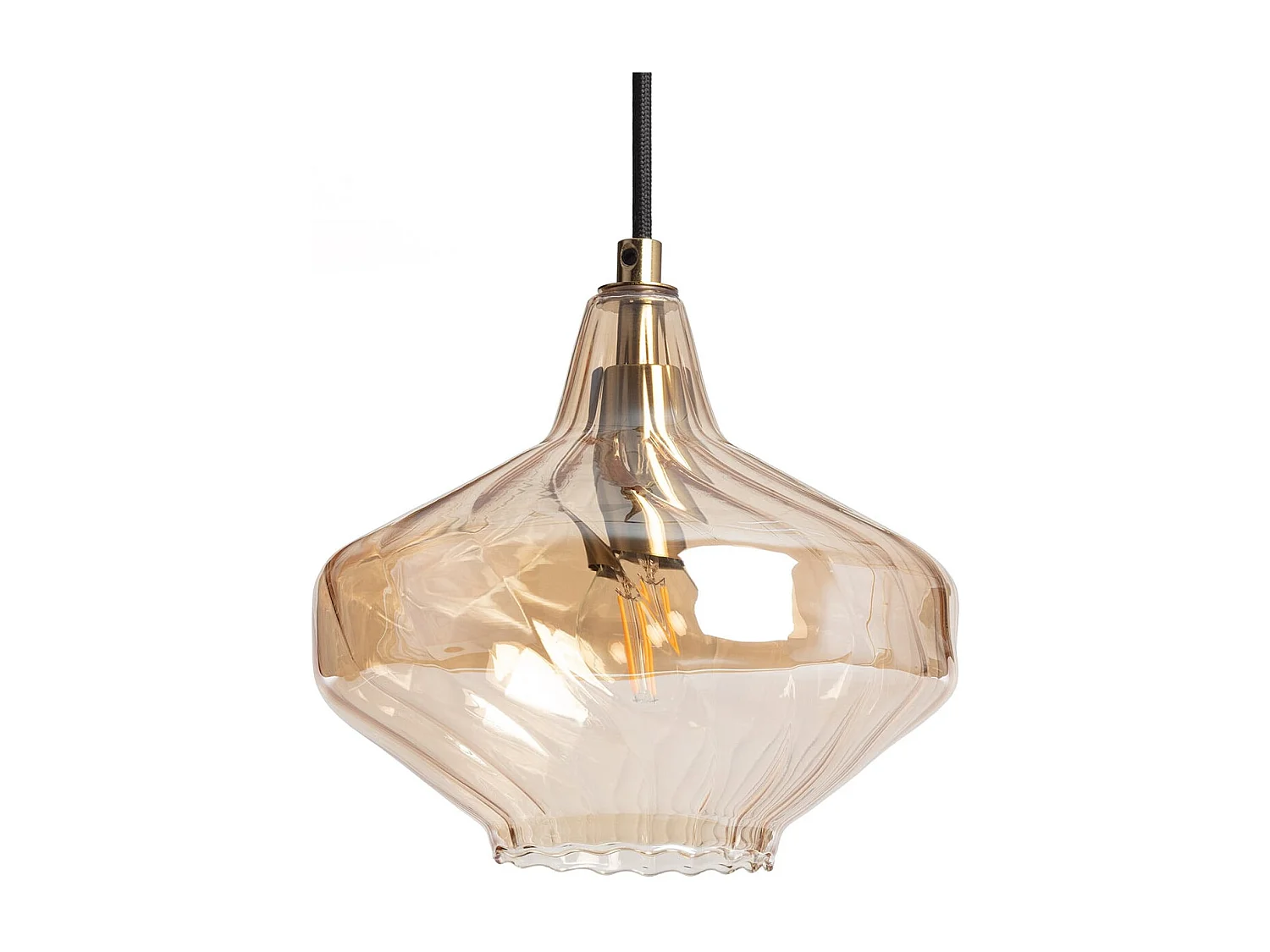 Suspension Verre Blas Ambre