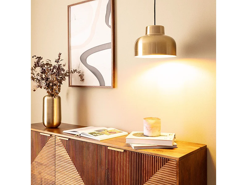 Lámpara Colgante Metal Beth Dorado