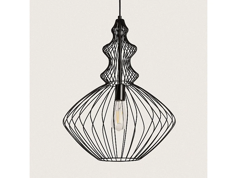 Lámpara Colgante Metal Kelsie II Negro