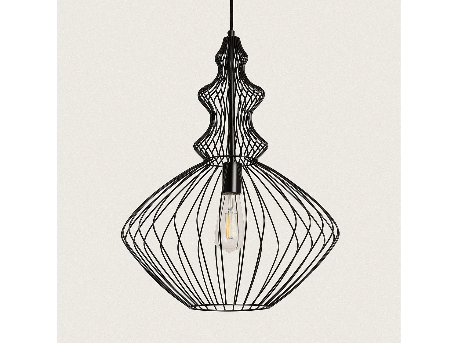 Lámpara Colgante Metal Kelsie II Negro