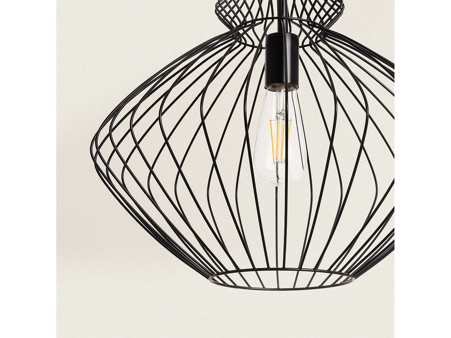 Lámpara Colgante Metal Kelsie II Negro