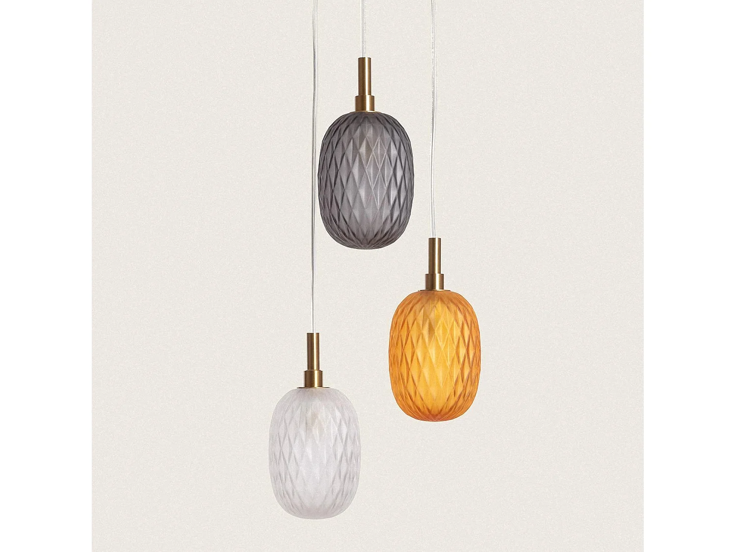 Lampada a Sospensione Vetro Shalim Multicolore