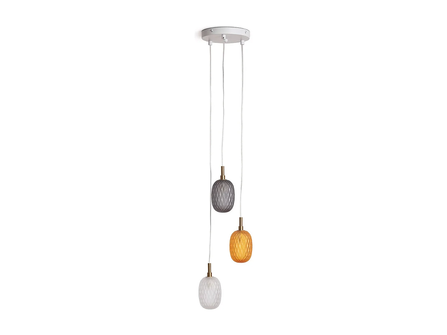 Suspension Verre et Métal Shalim Multicolore