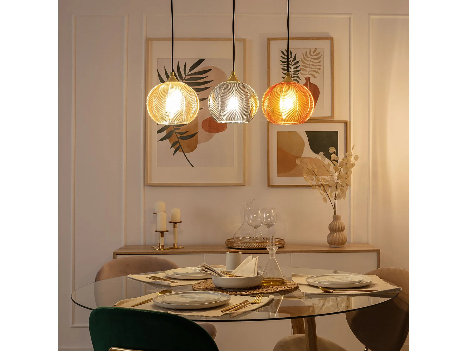 Suspension Verre Big Klimt  Multicolore