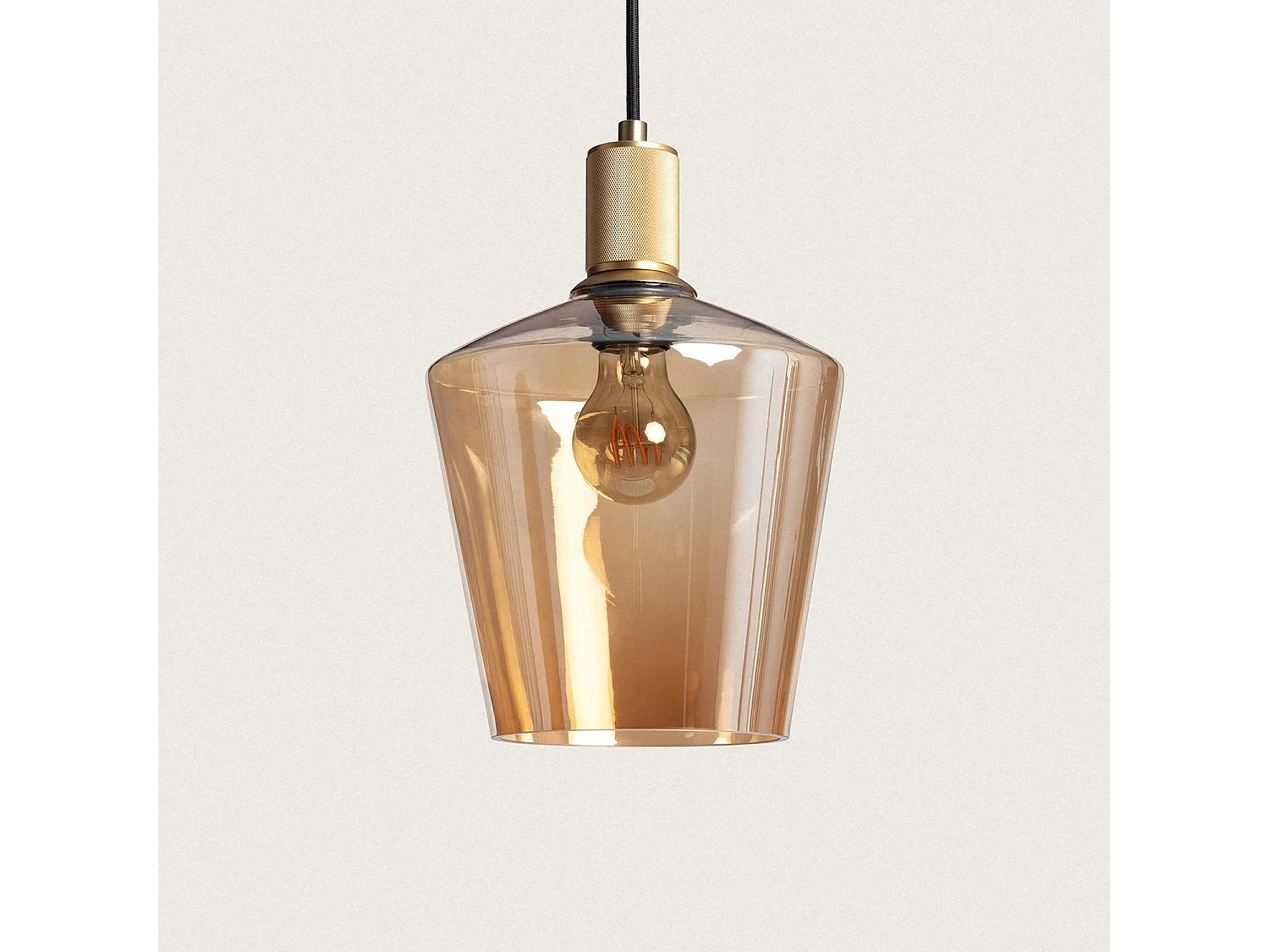 Suspension Verre Vitelio Ambre