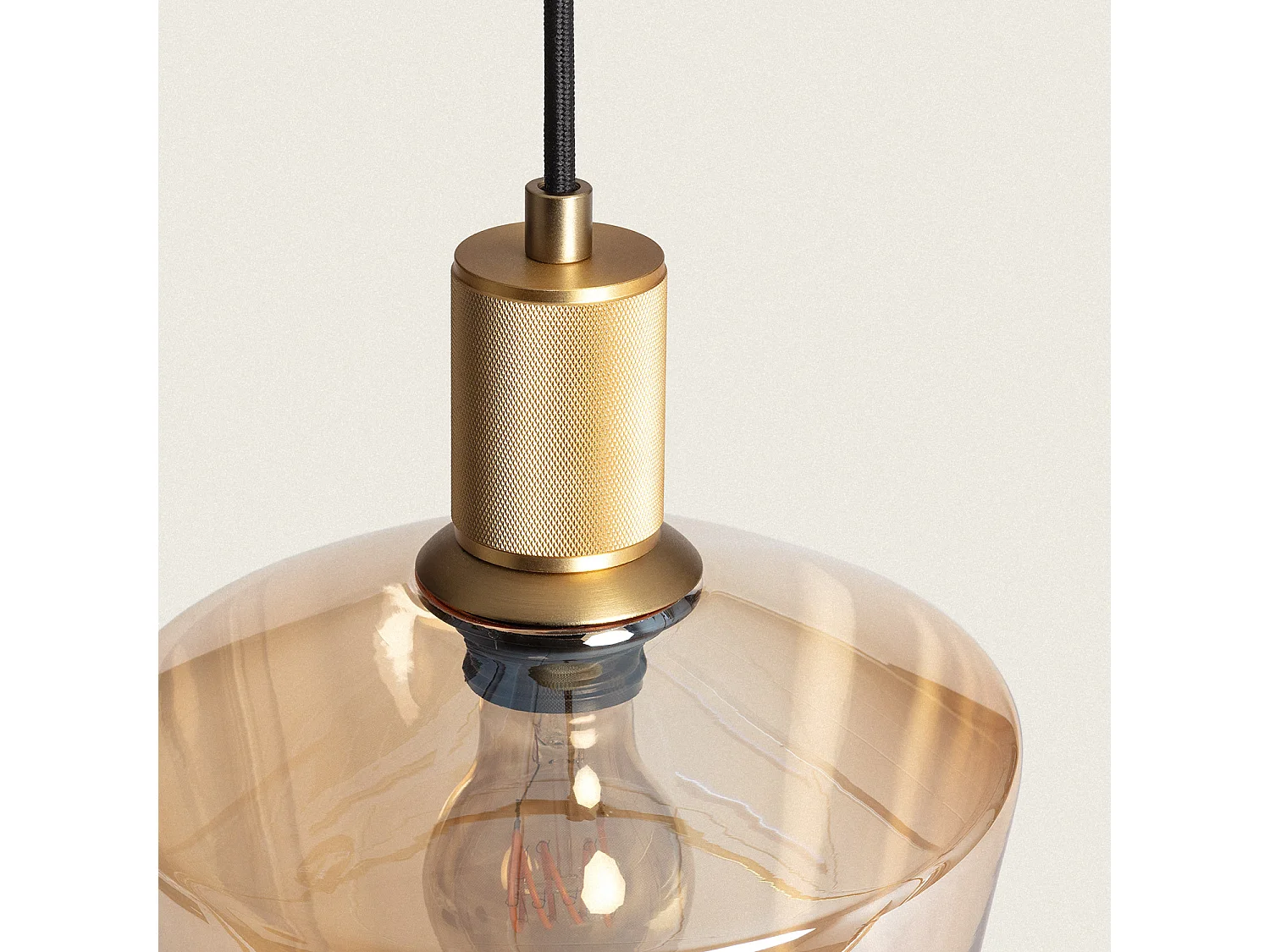 Suspension Verre Vitelio Ambre