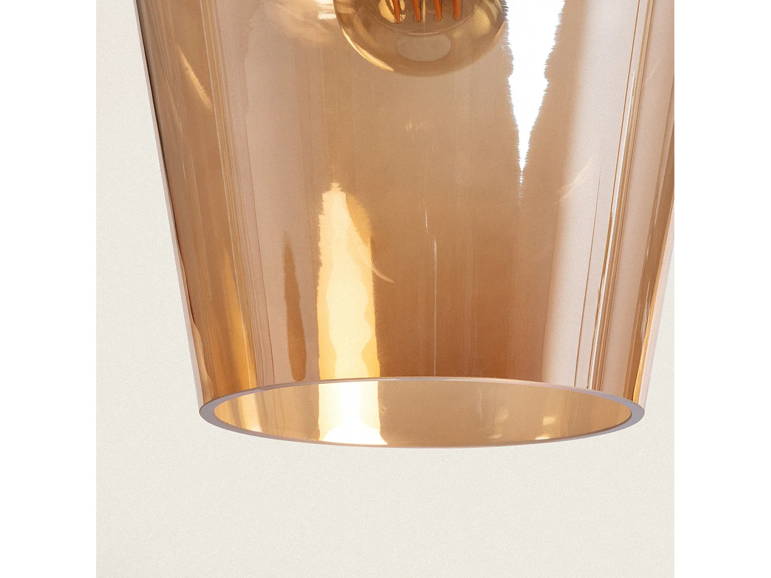 Suspension Verre Vitelio Ambre