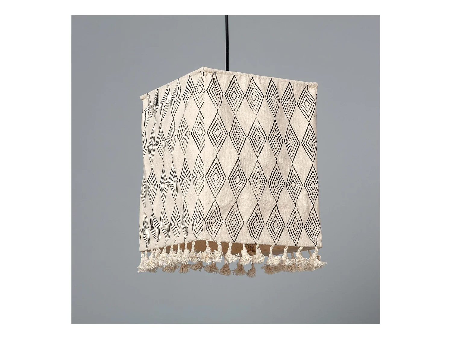 Lampada a Sospensione Cotone Chemba Bianco / Nero